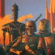 Original artwork “Bounty Hunters In Cloud City” by Ralph McQuarrie, displayed in 2002 at the exhibit “Star Wars: The Magic Of The Myth” at the Brooklyn Museum Of Art. (Photo: Spencer Platt/Getty Images)